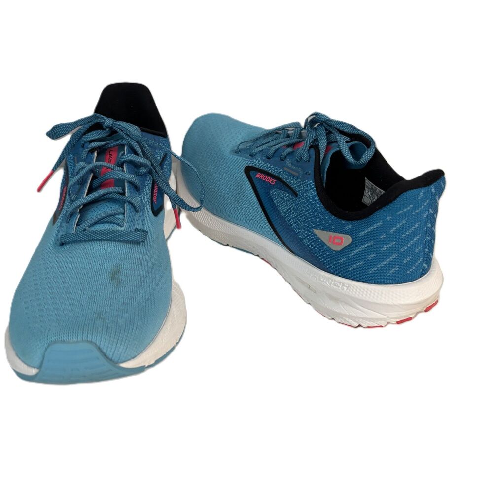 Brooks Women Launch GTS 10 Running Shoes Sneakers Turquoise Crystal Seas Size 9